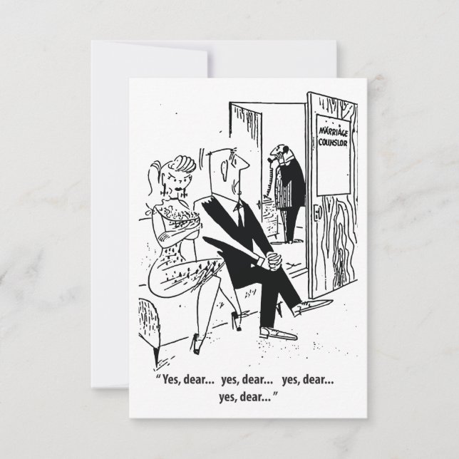 Reserva La Fecha Sí querido, humor, consejero de matrimonio, divert (Anverso)