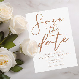 Reserva La Fecha Sienna Brown Typography Minimalista