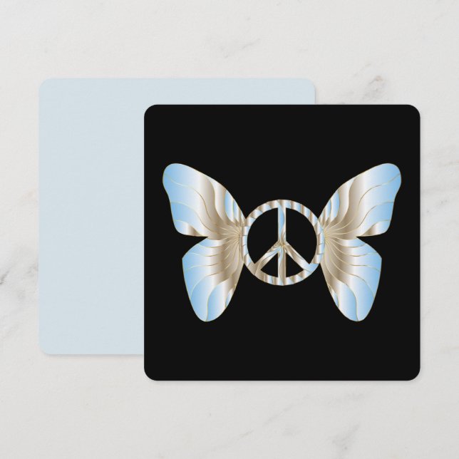 Reserva La Fecha Signo de paz Alas mariposa (Anverso / Reverso)