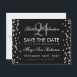 Reserva La Fecha Silver 21st Birthday Save the Date Confetti Black<br><div class="desc">Elegante diseño "Fiesta de cumpleaños 21" con Purpurina de Faux Plata Confetti Negro y nombre personalizado y texto de detalles. Fácil de usar y fácil de personalizar. ¡No te quedes sin el tuyo!</div>