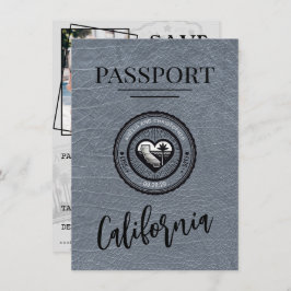 Reserva La Fecha Silver California Passport Save the Date