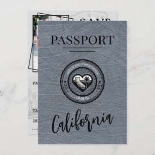 Reserva La Fecha Silver California Passport Save the Date