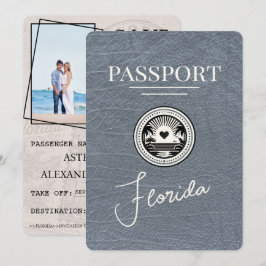Reserva La Fecha Silver Florida Passport Save the Date