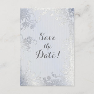 Reserva La Fecha Silver Glimmer Floral Save The Date