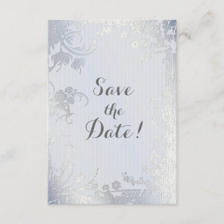 Reserva La Fecha Silver Glimmer Floral Save The Date