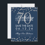 Reserva La Fecha Silver Navy Blue 70th Birthday Save Date Confetti<br><div class="desc">Elegante diseño de la "fiesta de cumpleaños 70" con Purpurina de la Marina Confetti Plata Faux Azul y nombre personalizado y texto de detalles. Fácil de usar y fácil de personalizar. ¡No te quedes sin el tuyo!</div>