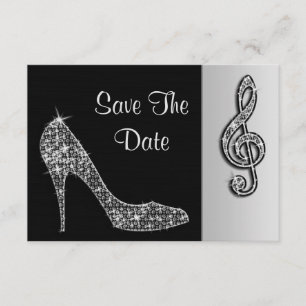 Reserva La Fecha Silver Stiletto & Treble Cleft 50 Save The Date