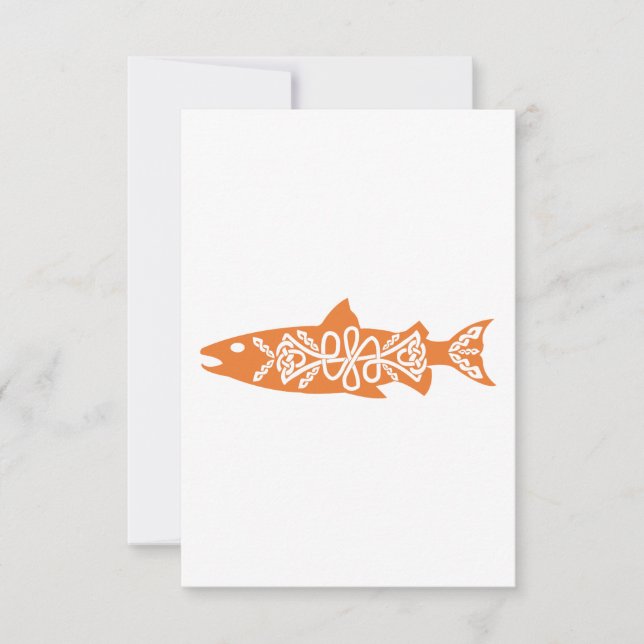 Reserva La Fecha Símbolo celta Salmon Salmons Fish Ocean Gift Idea (Anverso)