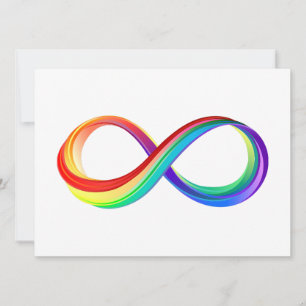 Reserva La Fecha Símbolo infinito arcoiris en capas