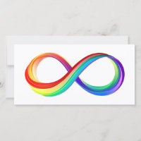 Símbolo infinito arcoiris en capas