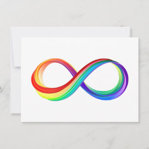 Reserva La Fecha Símbolo infinito arcoiris en capas