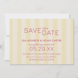 Reserva La Fecha SIMPLE amarillo limón de las franjas de perrito