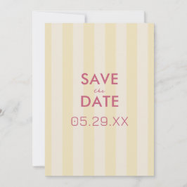 Reserva La Fecha SIMPLE amarillo limón de las franjas de perrito