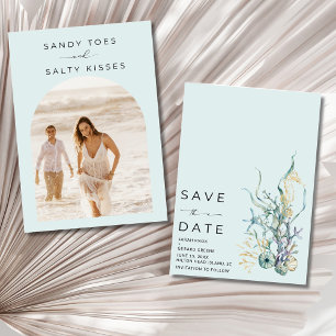 Reserva La Fecha Simple Beach Wedding Photo Save the Date