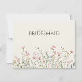 Reserva La Fecha Simple Boho Wildflower Bridesmaid Propuesta