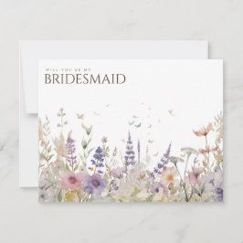 Reserva La Fecha Simple Boho Wildflower Bridesmaid Propuesta