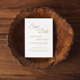 Reserva La Fecha Simple Caligrafía De Oro Guardar La Fecha