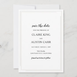 Reserva La Fecha Simple Elegance Boda Guardar la Fecha