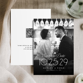 Reserva La Fecha Simple Elegance Classy Script Photo Wedding 