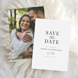 Reserva La Fecha Simple Elegant Photo Wedding Save the Date