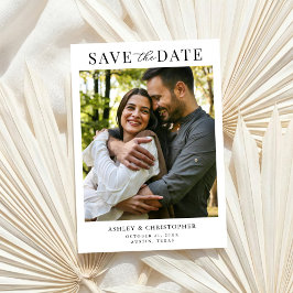 Reserva La Fecha Simple Elegant Photo Wedding Save the Date