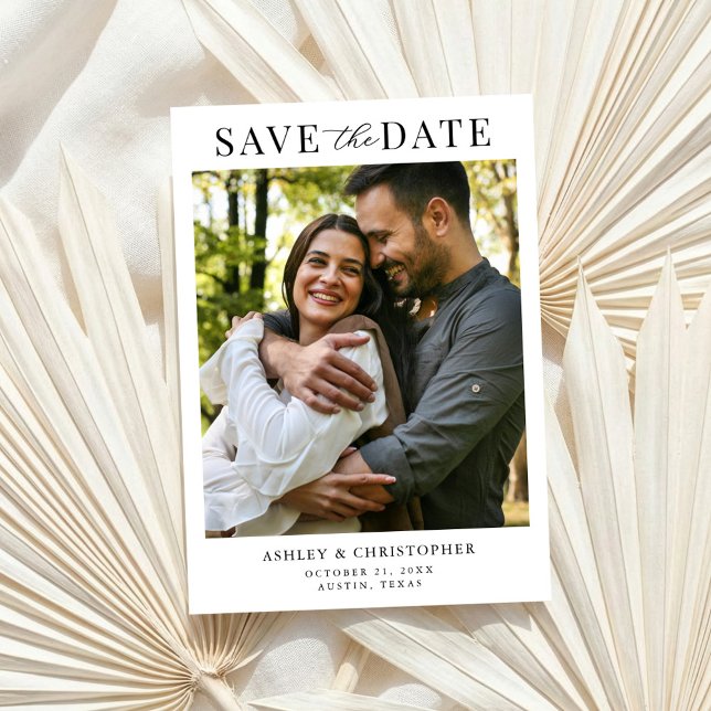 Reserva La Fecha Simple Elegant Photo Wedding Save the Date (Subido por el creador)