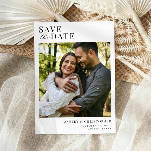 Reserva La Fecha Simple Elegant Photo Wedding Save the Date (Subido por el creador)
