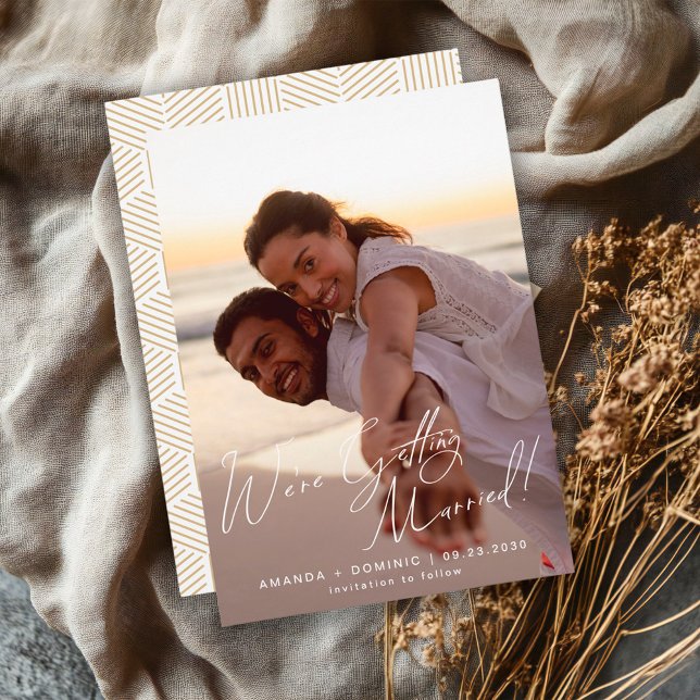 Reserva La Fecha Simple Elegant Script We're Getting Married Photo  (Subido por el creador)