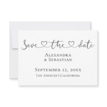 Simple Elegante Boda De Tipografía Ahorra La Fecha