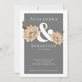 Reserva La Fecha Simple Elegante Boda Floral Salva La Fecha