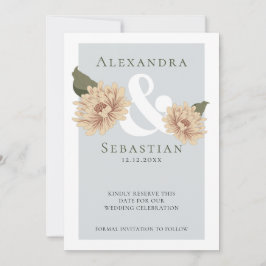 Reserva La Fecha Simple Elegante Boda Floral Salva La Fecha