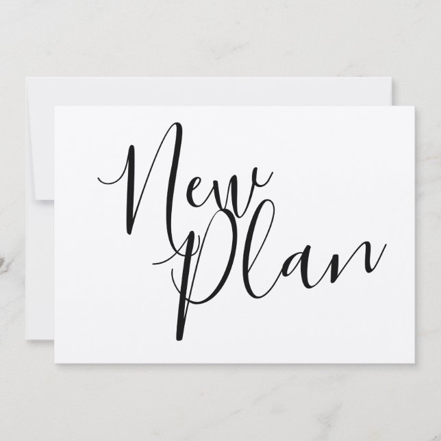 Reserva La Fecha Simple Elegante guión Nuevo plan postergado Rústic (Anverso)
