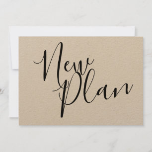 Reserva La Fecha Simple Elegante guión Nuevo plan postergado Rústic