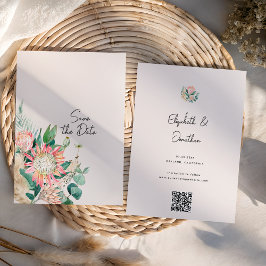 Reserva La Fecha Simple Floral Eucalipto Pampas Grass Protea