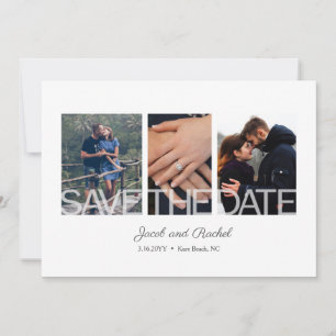 Reserva La Fecha Simple Guardar la participación del Boda fotográfi