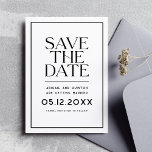 Reserva La Fecha Simple moda moderna Minimalista salva la fecha<br><div class="desc">Se trata de un moderno salven la tarjeta de fecha con un aspecto elegante. Presenta "guardar la fecha" en un tipo de letra serif moderno. Este es un diseño minimalista y sencillo para las parejas que gustan de los diseños limpios. Puede cambiar el color de todos los elementos de este...</div>