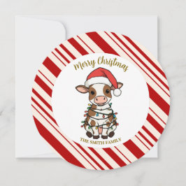 Reserva La Fecha Simple modern merry christmas calf Cow OX pattern