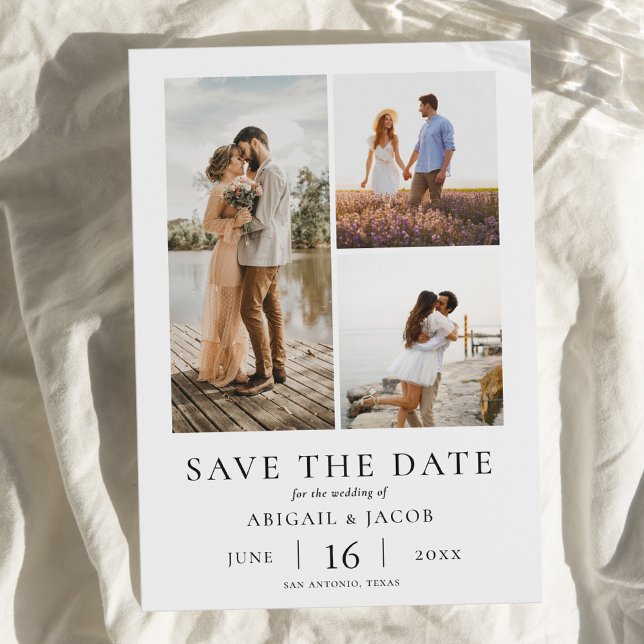 Reserva La Fecha Simple Modern Photo Collage Wedding Save the Date (Subido por el creador)