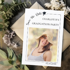 Reserva La Fecha Simple modern photo Graduation party Save the Date