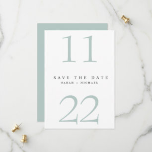 Reserva La Fecha Simple Modern Text Only Seafoam Save the Date