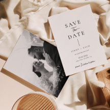 Simple Modern Typography Photo Wedding 