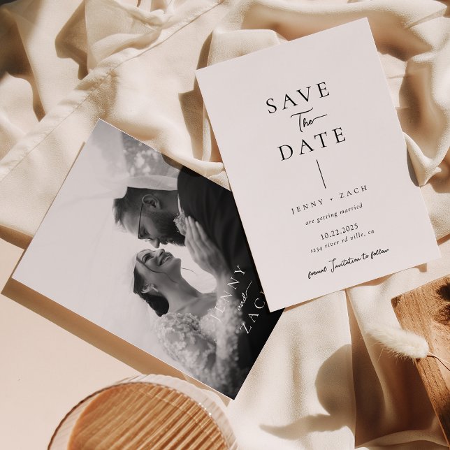 Reserva La Fecha Simple Modern Typography Photo Wedding  (Subido por el creador)