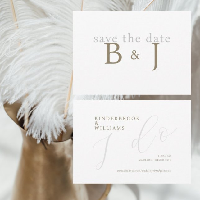 Reserva La Fecha Simple Monograma de Oro I Do Save The Date (Subido por el creador)