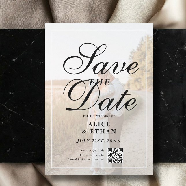 Reserva La Fecha Simple QR Code Photo Wedding (Subido por el creador)