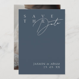 Reserva La Fecha Simple Royal Blue Opulence Boda moderno de fotogra