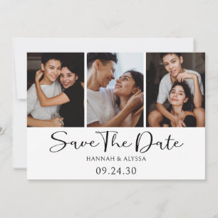 Reserva La Fecha Simple Script de Fotos Elegante LGBTQ