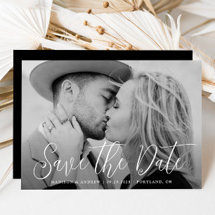 Reserva La Fecha Simple Script Foto Boda