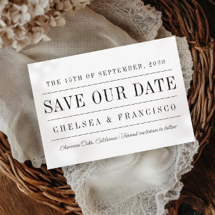 Reserva La Fecha Simple Serif Moderno Typography Boda