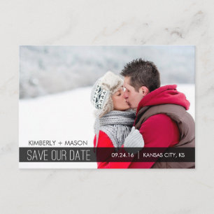 Reserva La Fecha Simple Stripes Wedding Save the Date Mini Invitar