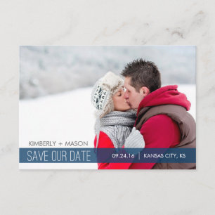 Reserva La Fecha Simple Stripes Wedding Save the Date Mini Invitar